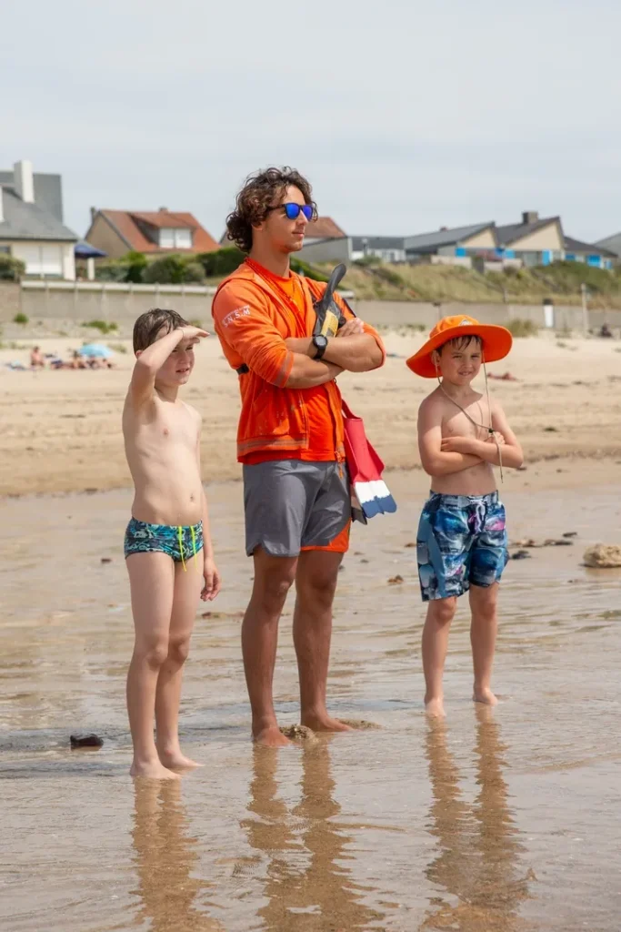 Sauveteur en mer sur la plage de Pirou